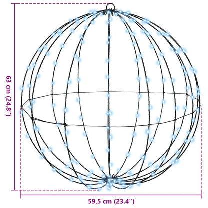 Bal met 192 LED Koudwit 60 cm Metaal