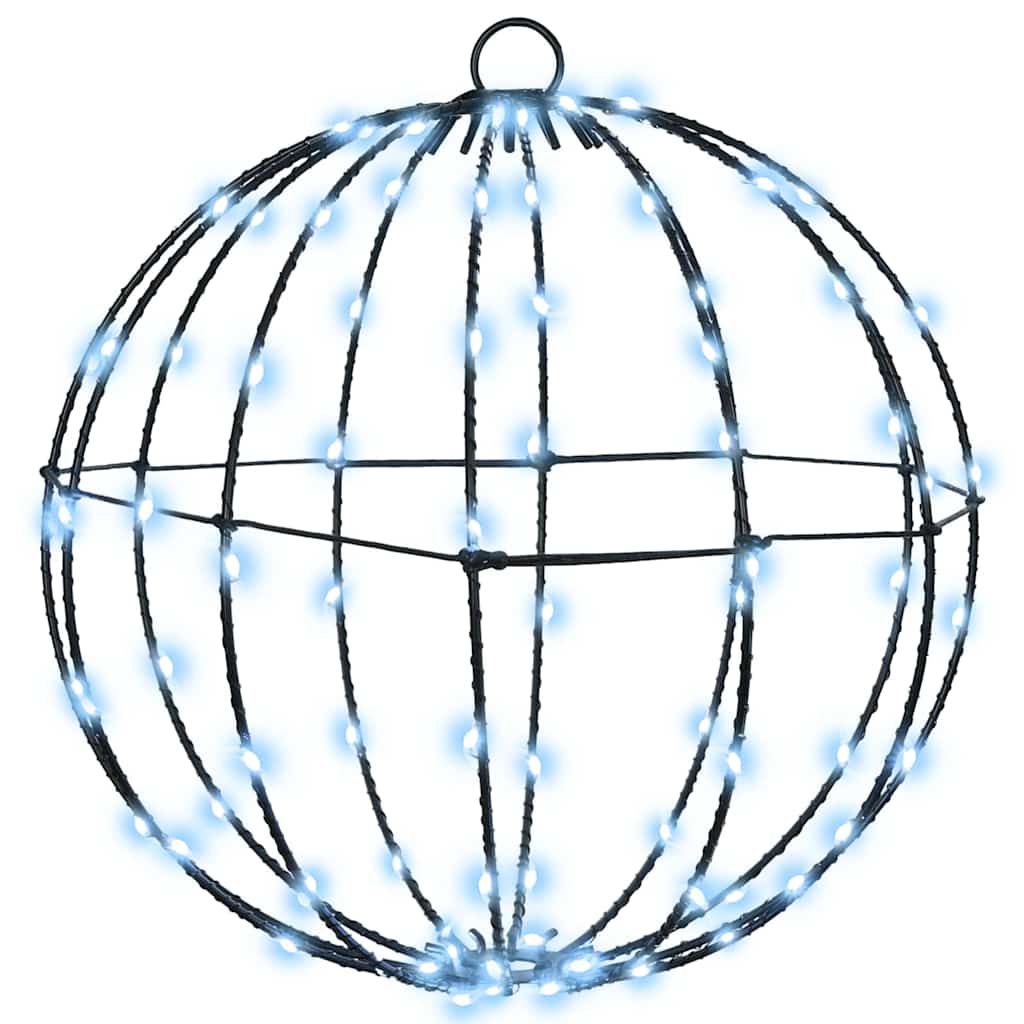 Bal met 192 LED 2 pcs Koudwit 30 cm Metaal