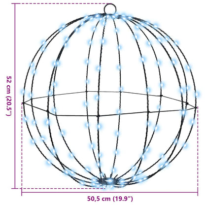 Bal met 320 LED 2 pcs Koudwit 50 cm Metaal