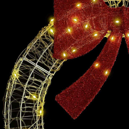 Krans met 60 LED Warmwit 76 x 8.5 x 76 cm Acryl