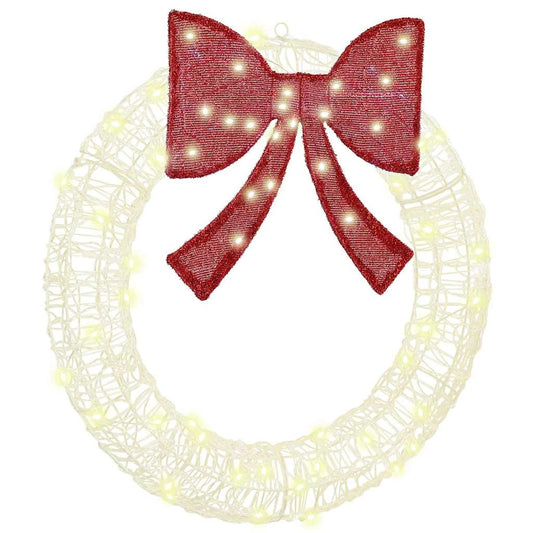 Krans met 60 LED Warmwit 76 x 8.5 x 76 cm Acryl