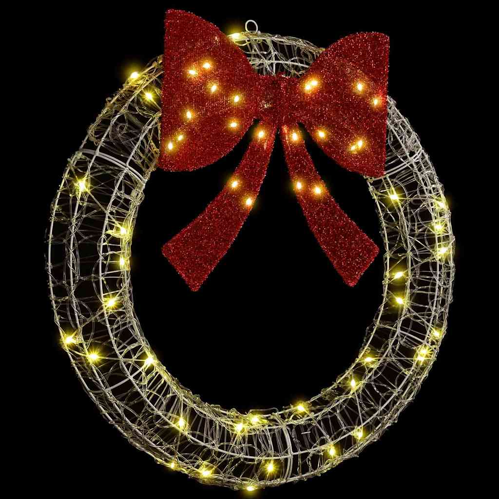 Krans met 60 LED Warmwit 76 x 8.5 x 76 cm Acryl