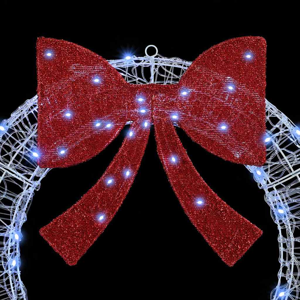 Krans met 60 LED Koudwit 76 x 8.5 x 76 cm Acryl