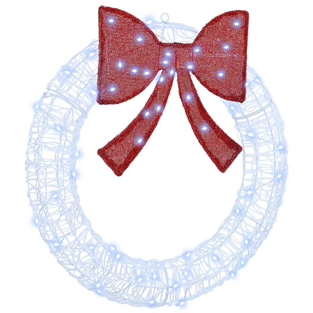 Krans met 60 LED Koudwit 76 x 8.5 x 76 cm Acryl