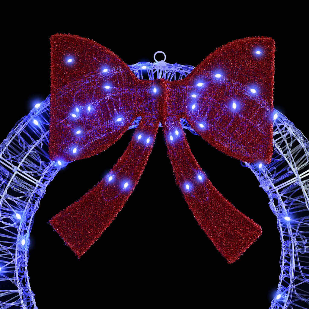 Krans met 60 LED Blauw 76 x 8.5 x 76 cm Acryl