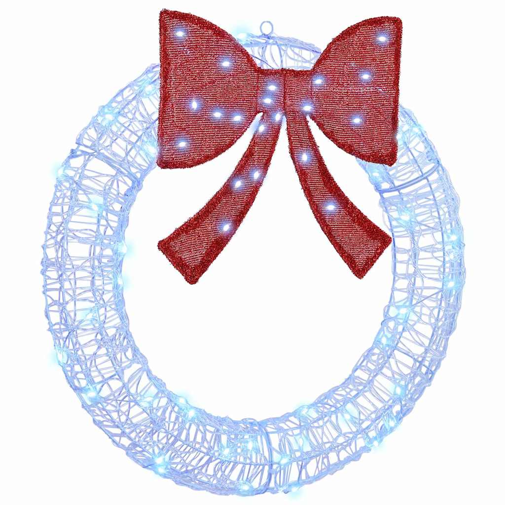 Krans met 60 LED Blauw 76 x 8.5 x 76 cm Acryl