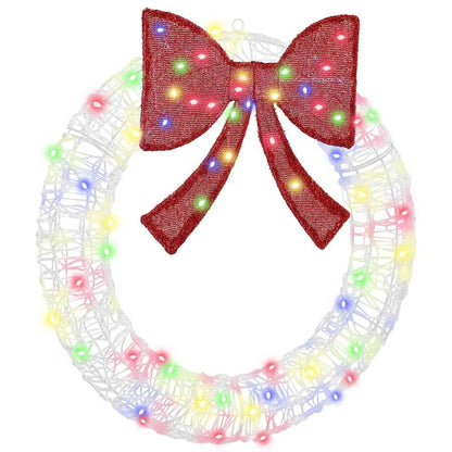 Krans met 60 LED Multikleur 76 x 8.5 x 76 cm Acryl