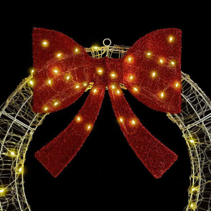 Krans met 80 LED Warmwit 92 x 9.5 x 92 cm Acryl