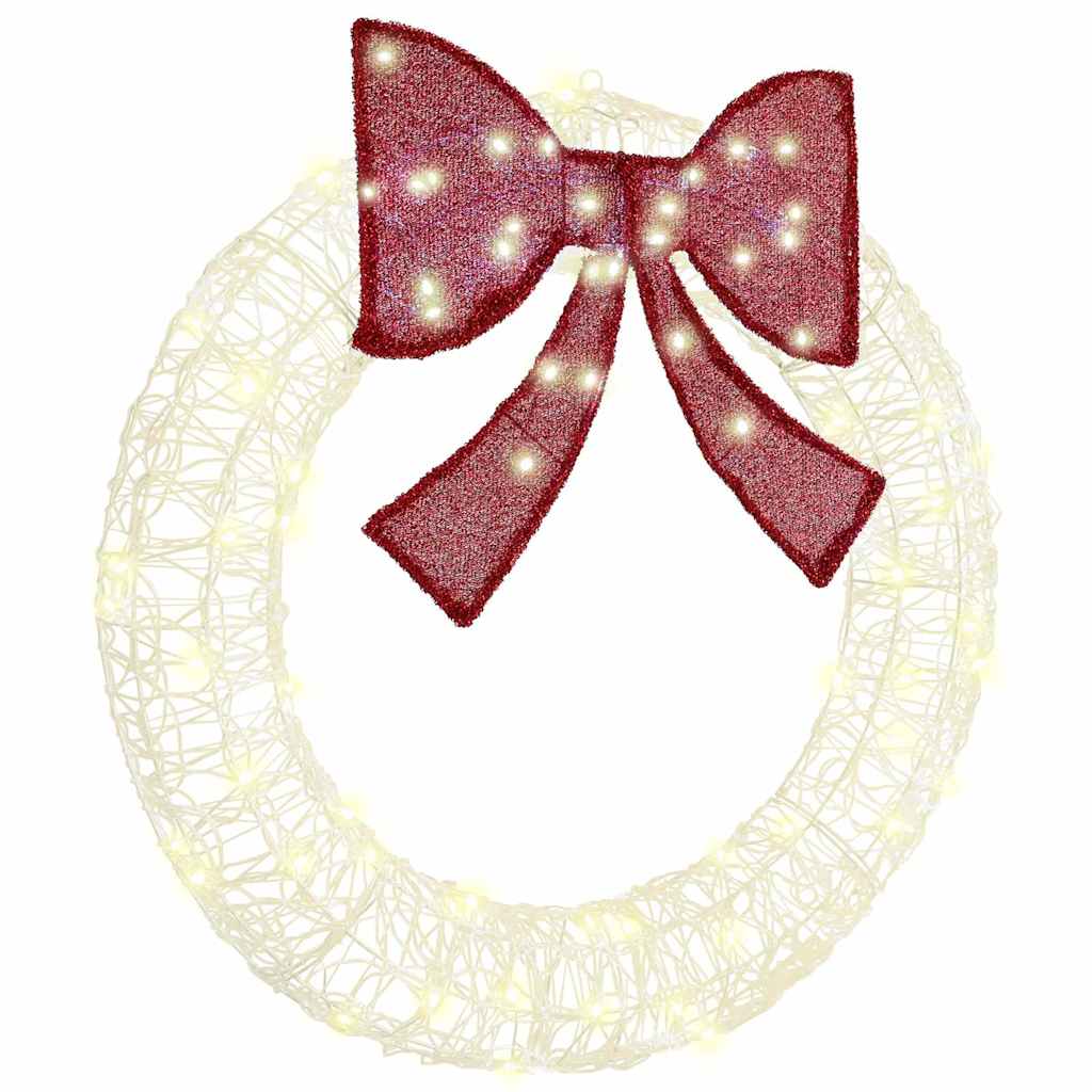 Krans met 80 LED Warmwit 92 x 9.5 x 92 cm Acryl