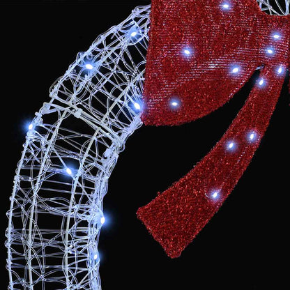 Krans met 150 LED Koudwit 120 cm Acryl