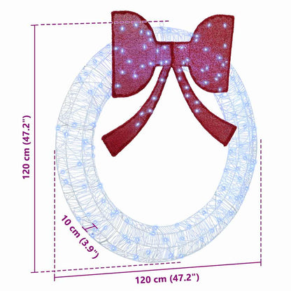 Krans met 150 LED Koudwit 120 cm Acryl