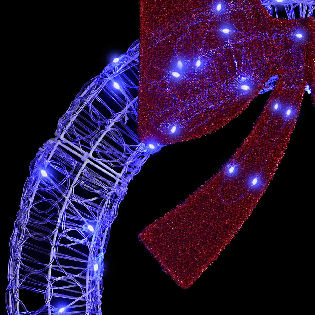 Krans met 150 LED Blauw 120 cm Acryl