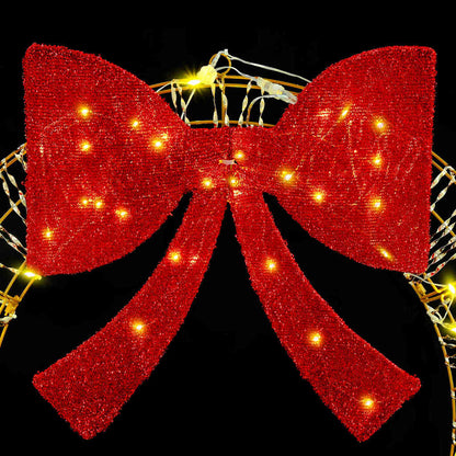 Krans met 60 LED Warmwit 75 cm PET