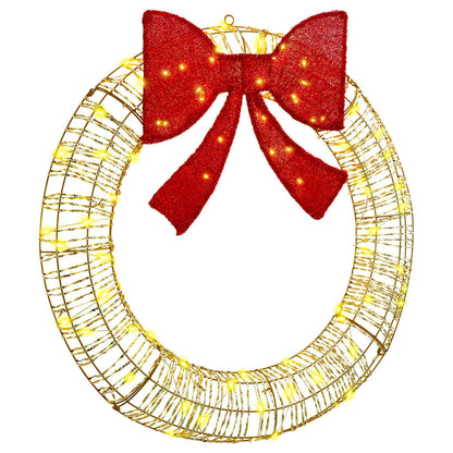 Krans met 80 LED Warmwit 90 cm PET