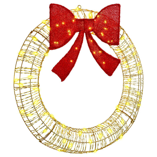 Krans met 80 LED Warmwit 90 cm PET