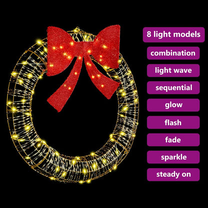 Krans met 80 LED Warmwit 90 cm PET