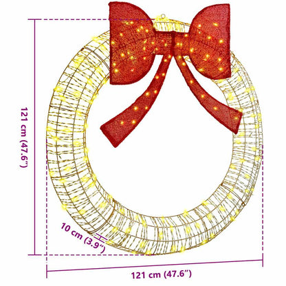 Krans met 150 LED Warmwit 120 cm PET