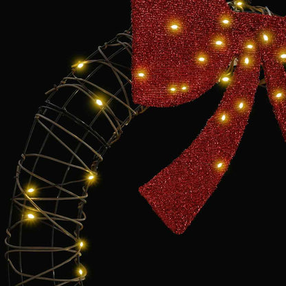 Krans met 60 LED Warmwit 75 cm Rattan