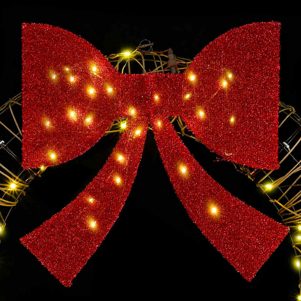 Krans met 80 LED Warmwit 90 cm Rattan