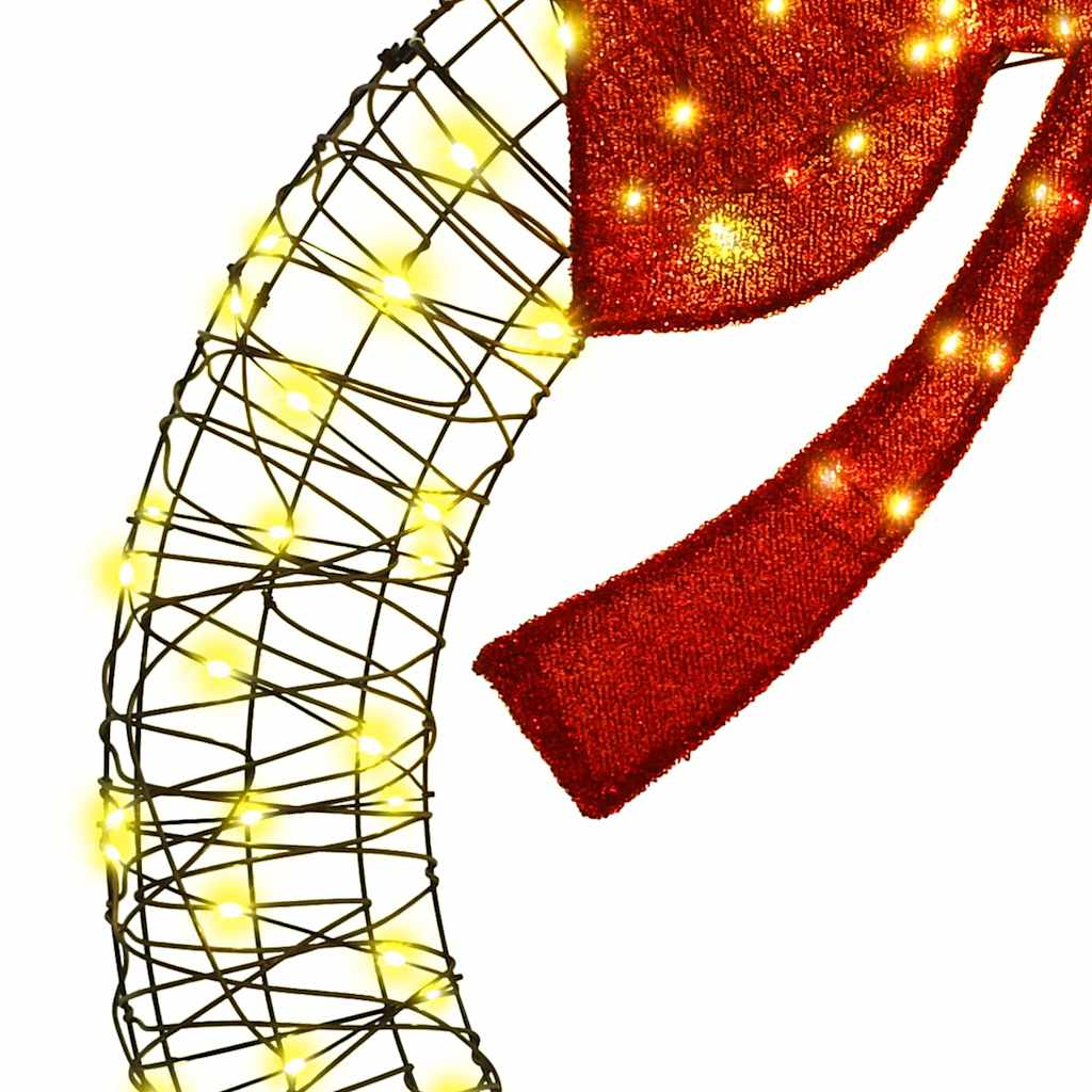 Krans met 150 LED Warmwit 120 cm Rattan