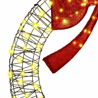 Krans met 150 LED Warmwit 120 cm Rattan