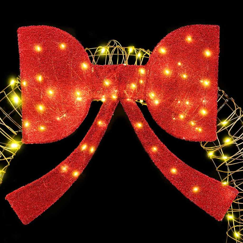 Krans met 150 LED Warmwit 120 cm Rattan