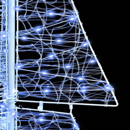 Kerstboom met 240 LED Koud Wit 180 cm Acryl