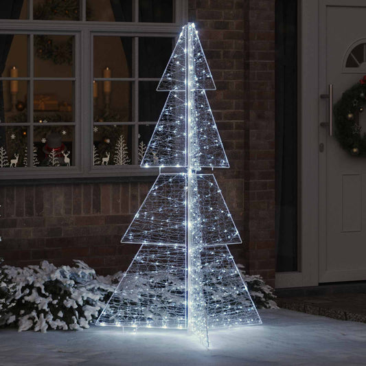 Kerstboom met 240 LED Koud Wit 180 cm Acryl