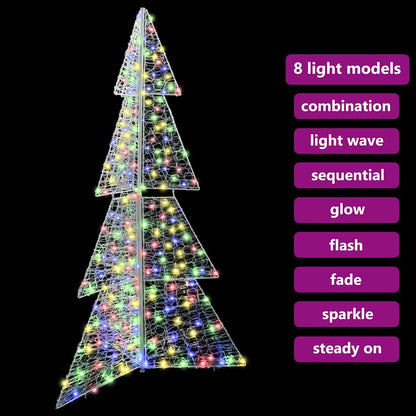Kerstboom met 240 LED Multikleur 180 cm Acryl