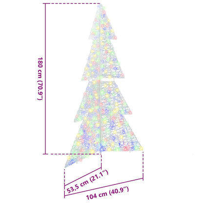 Kerstboom met 240 LED Multikleur 180 cm Acryl