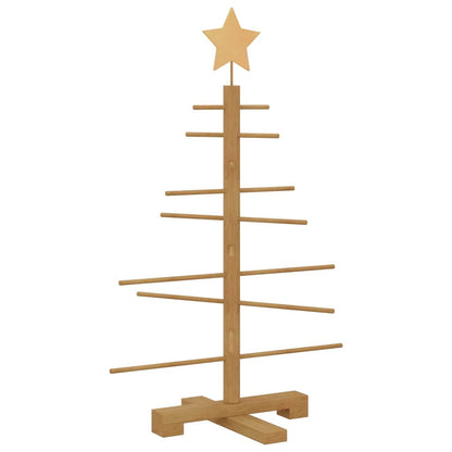 Houten kerstboom met standaard Bruin 75 cm Bamboe