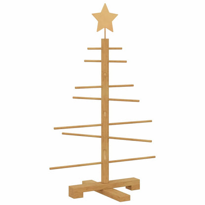 Houten kerstboom met standaard Bruin 75 cm Bamboe
