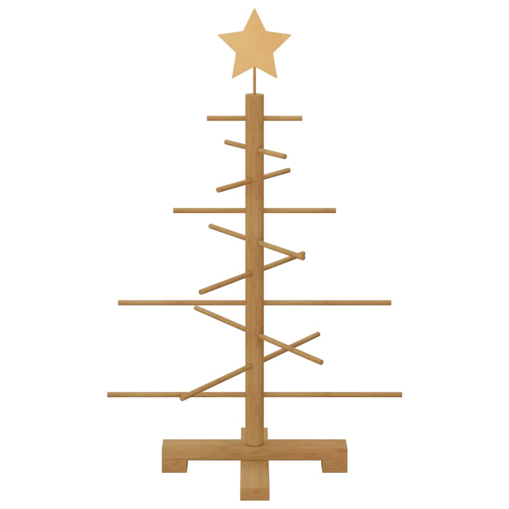 Houten kerstboom met standaard Bruin 75 cm Bamboe