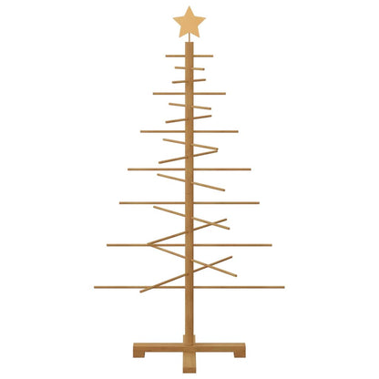 Houten kerstboom met standaard Bruin 125 cm Bamboe