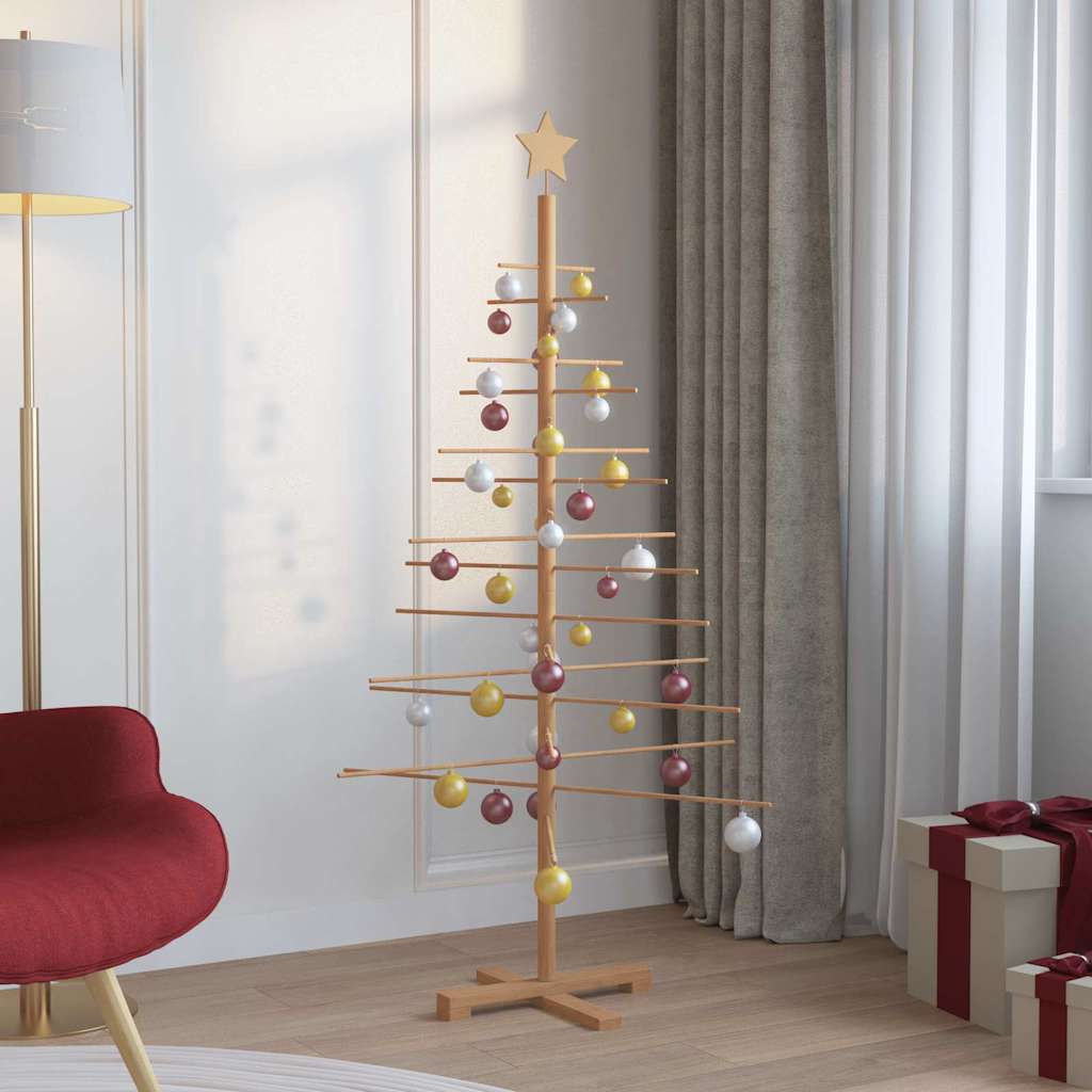 Houten kerstboom met standaard Bruin 150 cm Bamboe