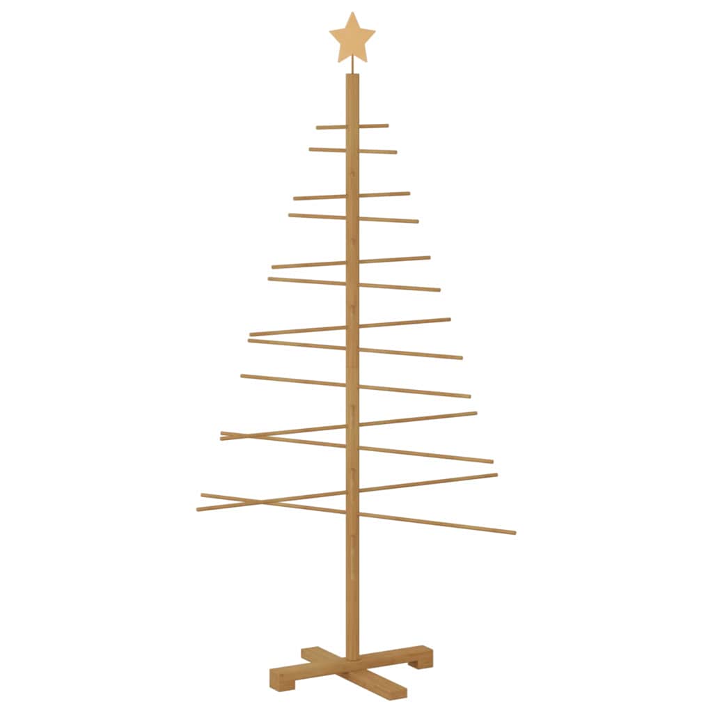 Houten kerstboom met standaard Bruin 150 cm Bamboe