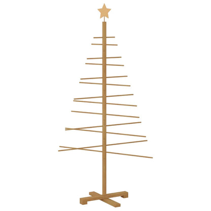 Houten kerstboom met standaard Bruin 150 cm Bamboe