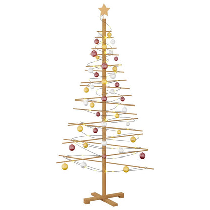 Houten kerstboom met standaard Bruin 180 cm Bamboe