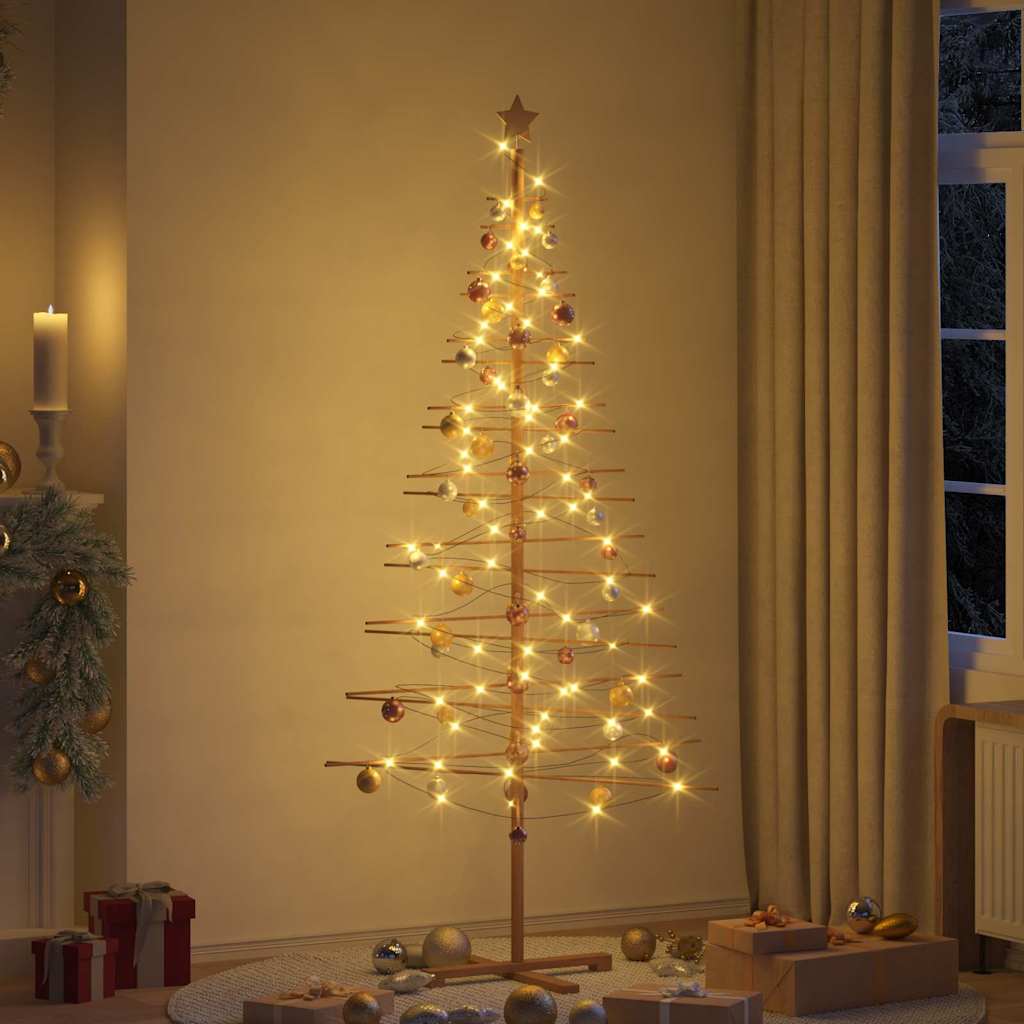 Houten kerstboom met standaard Bruin 210 cm Bamboe