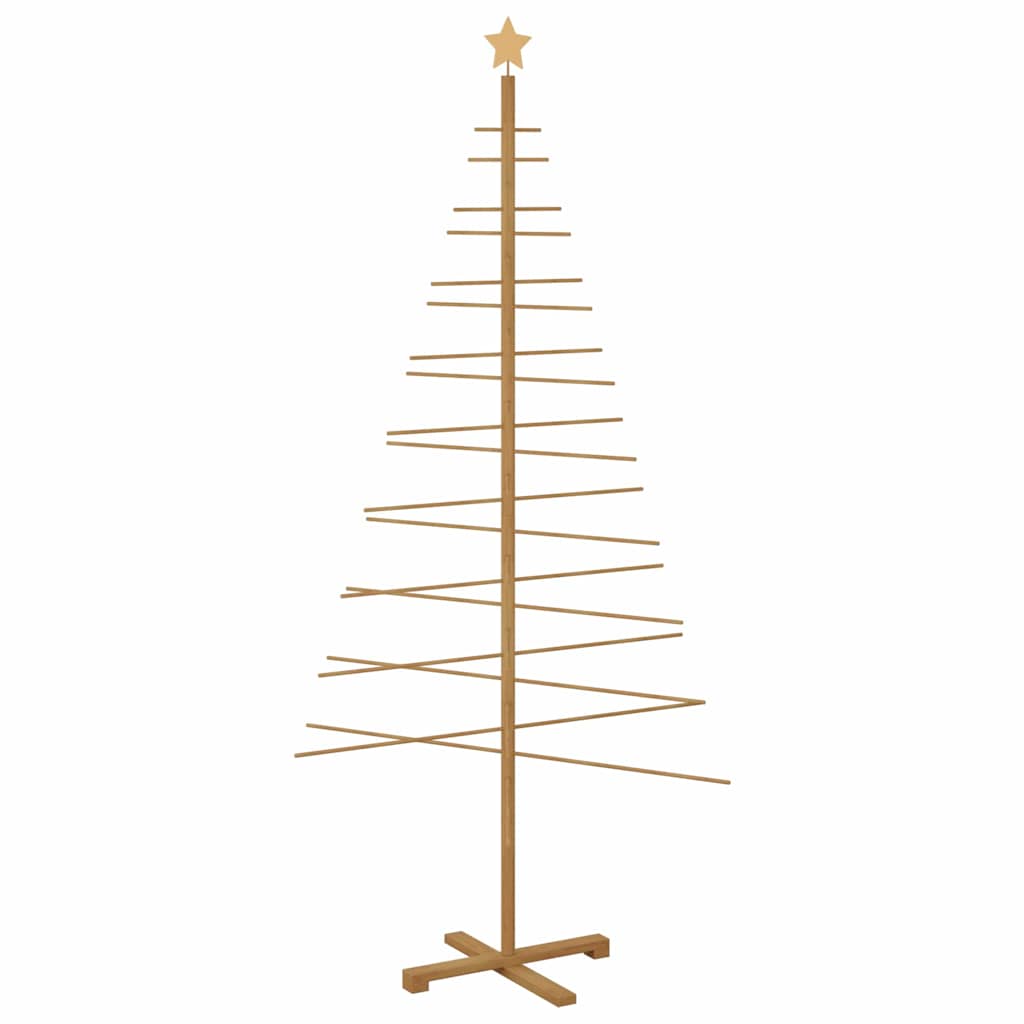 Houten kerstboom met standaard Bruin 210 cm Bamboe