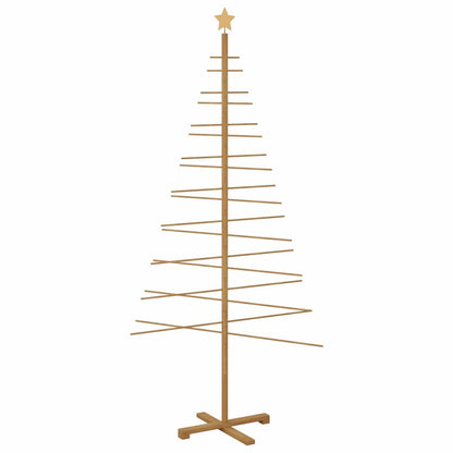 Houten kerstboom met standaard Bruin 210 cm Bamboe