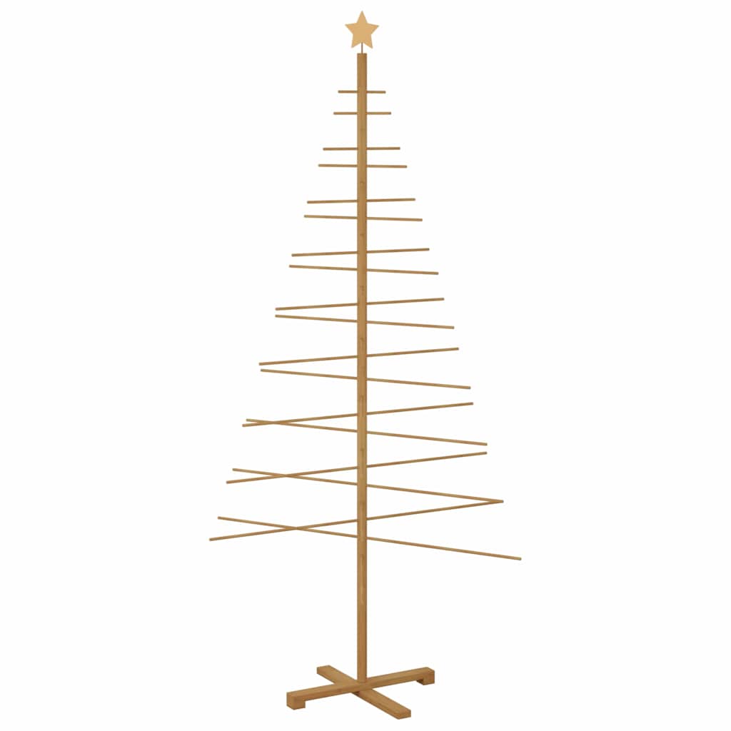 Houten kerstboom met standaard Bruin 210 cm Bamboe