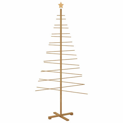 Houten kerstboom met standaard Bruin 210 cm Bamboe