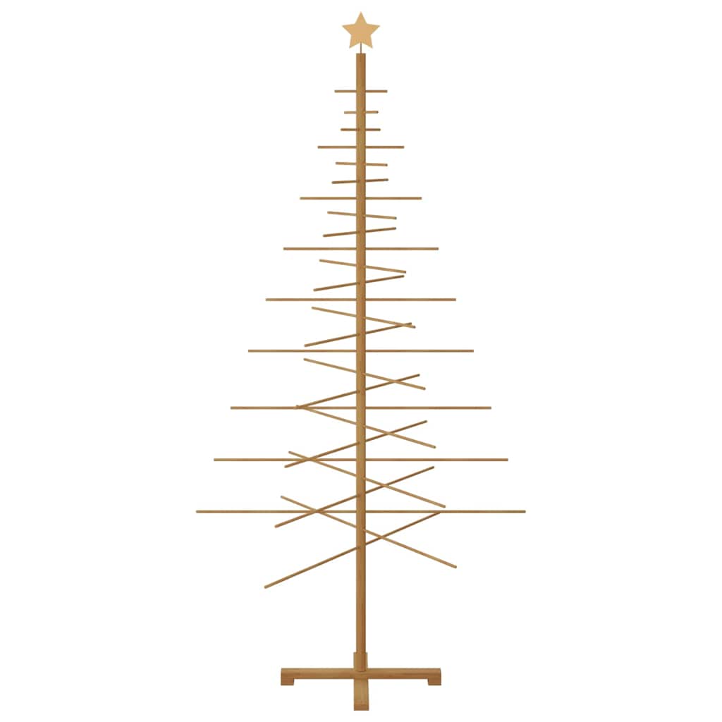 Houten kerstboom met standaard Bruin 210 cm Bamboe