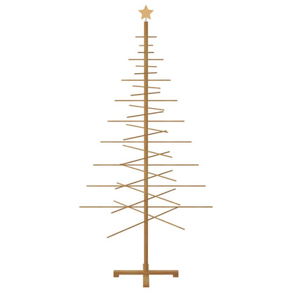 Houten kerstboom met standaard Bruin 210 cm Bamboe