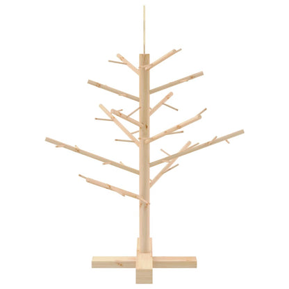 Houten kerstboom met standaard Naturel 75 cm Massief grenenhout