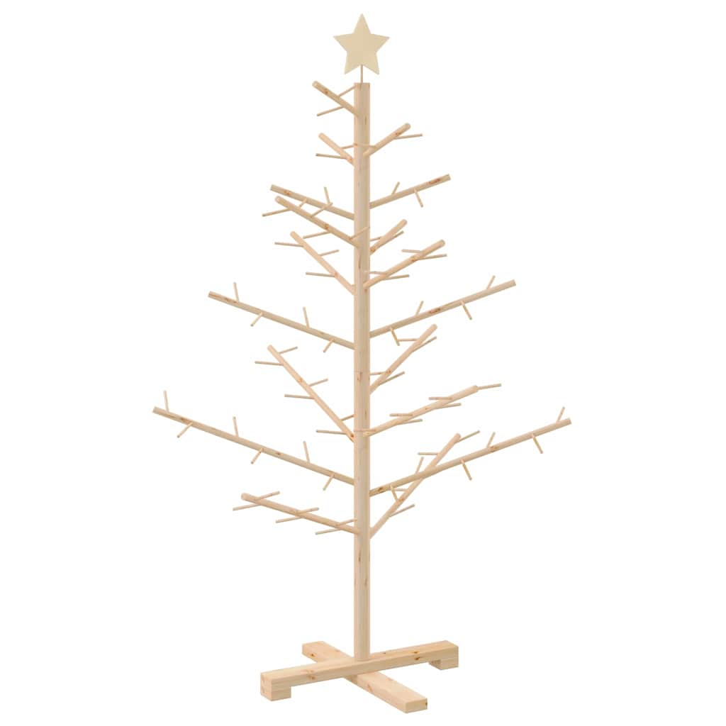 Houten kerstboom Naturel 125 cm Massief grenenhout