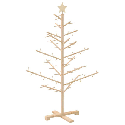 Houten kerstboom Naturel 125 cm Massief grenenhout