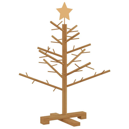 Houten kerstboom met standaard Bruin 75 cm Massief grenenhout