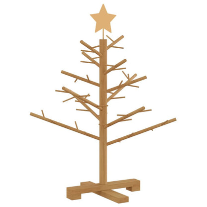 Houten kerstboom met standaard Bruin 75 cm Massief grenenhout